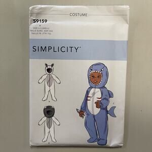 Simplicity Sewing Pattern S9159 Animal Costume Deer Shark Lion Baby Toddler 0-18